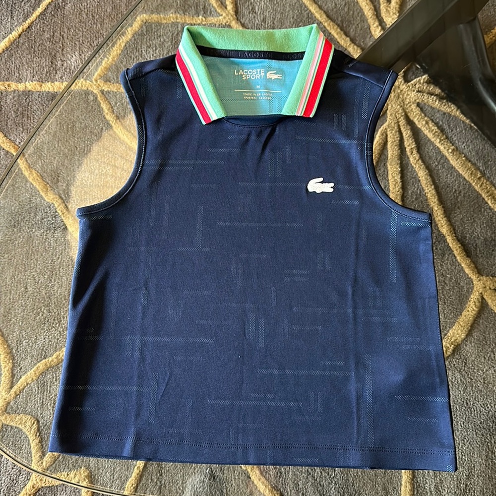 Lacoste Tennis Sleeveless Polo 36 Small